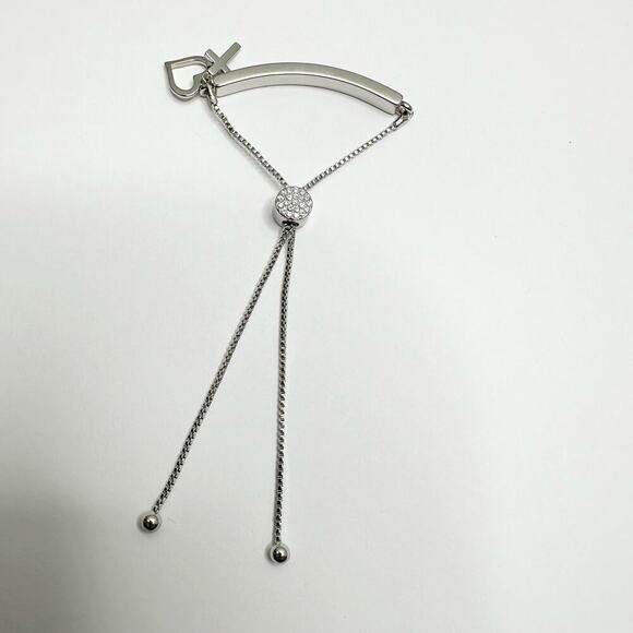 Beyond Bless Swarovski Element Silver Plated Cross Slider Bracelet - Picture 6 of 8